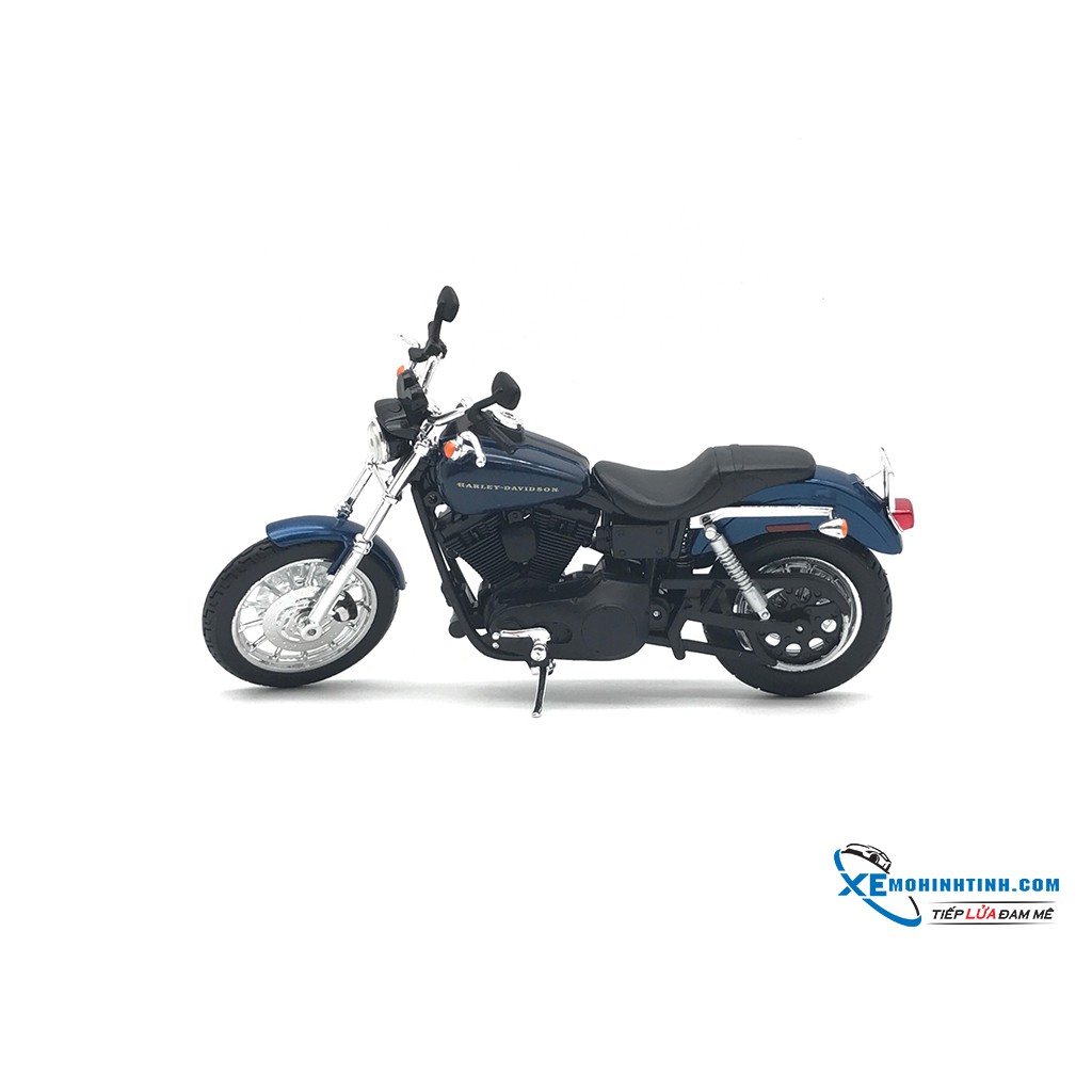 XE MÔ HÌNH HARLEY DAVIDSON DYNA SUPER GLIDMAISTOE SPORT 2003 1:12 MAISTO (XANH)