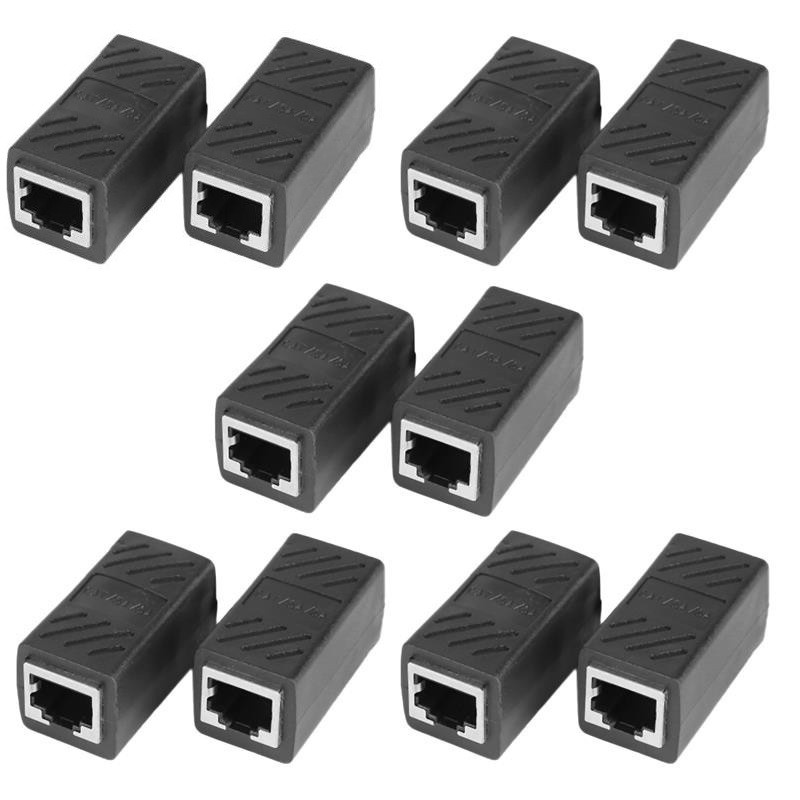 Đầu nối cáp mạng 1-1 đen, đầu nối cáp mạng LAN RJ45 đơn giản nhanh chóng,đảm bảo tín hiệu truyền tải ổn định