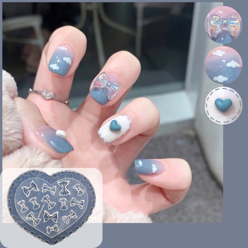 Khuôn silicone làm phụ kiện trang trí móng tay trang sức epoxy resin pha lê DIY thủ công