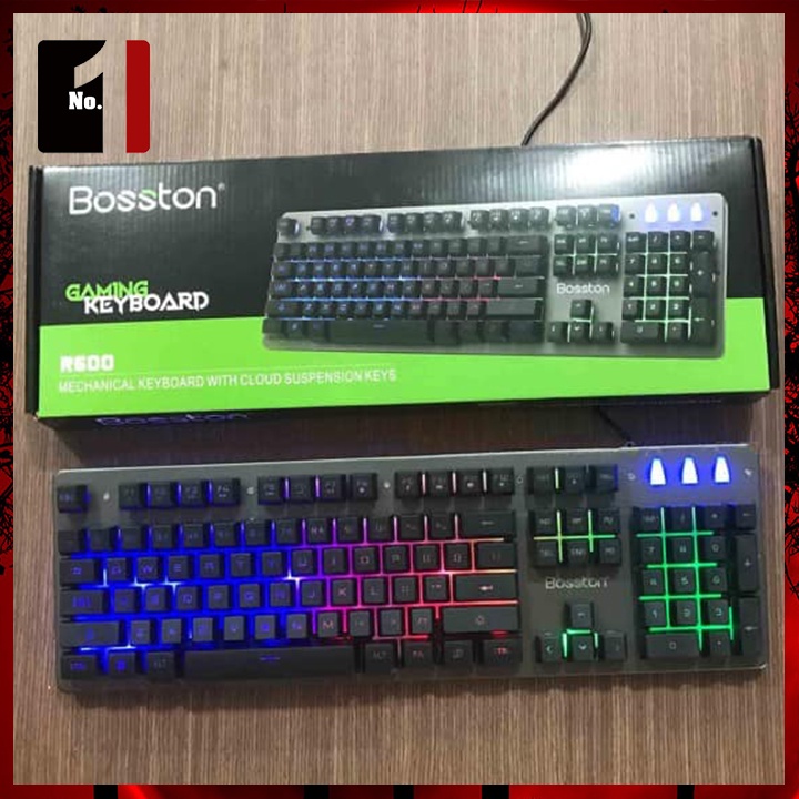 Bàn Phím Gaming Máy Vi Tính Giả Cơ Led Bosston R600 Bàn Phím Game Thủ Laptop Pc Có Dây