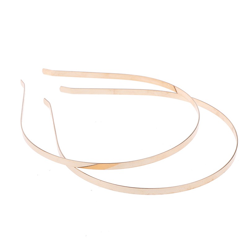 Bộ 2 Băng Đô Kim Loại 5mm Tự Làm Thủ Công Cho Nữ