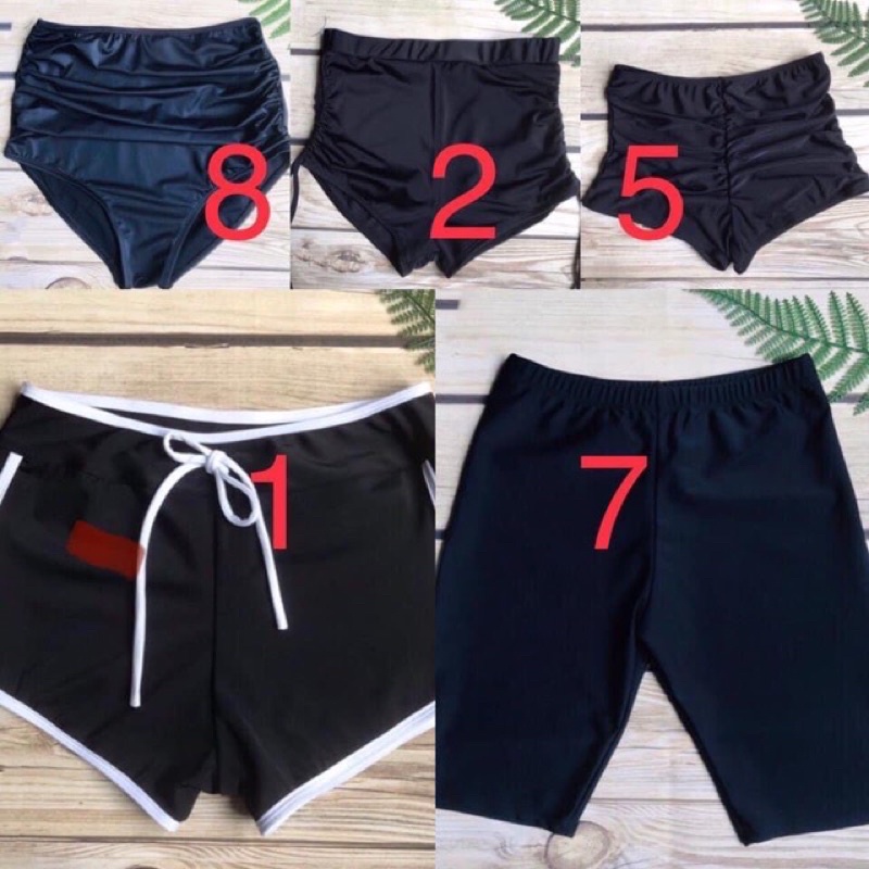 Quần Bơi Bikini 1-12 Mẫu may cạp cao qua rốn,đi bơi đi tập thể thao yoga,gym màu đen chống nắng tốt(free size 40-60ký)