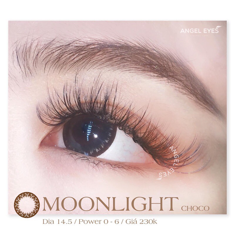 Lens giãn tròng MoonLight với 2 màu Choco/Đen l Độ cận 0-6 với đường kính 14.5mm