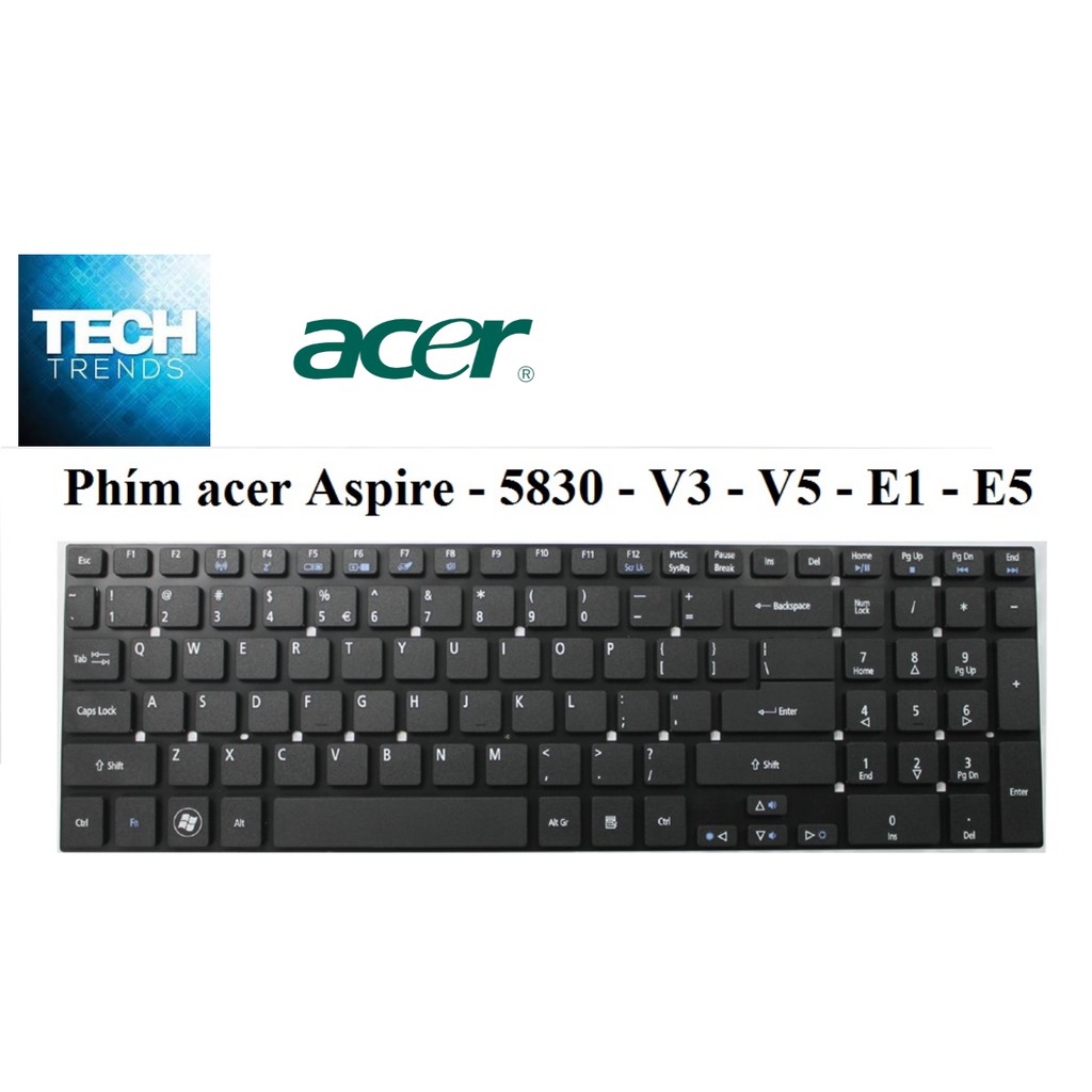 Bàn phím laptop Acer AspireE15, ES1-512, ES1-711, ES1-531, ES1-731, ES1-521, ES1-521, V5-561