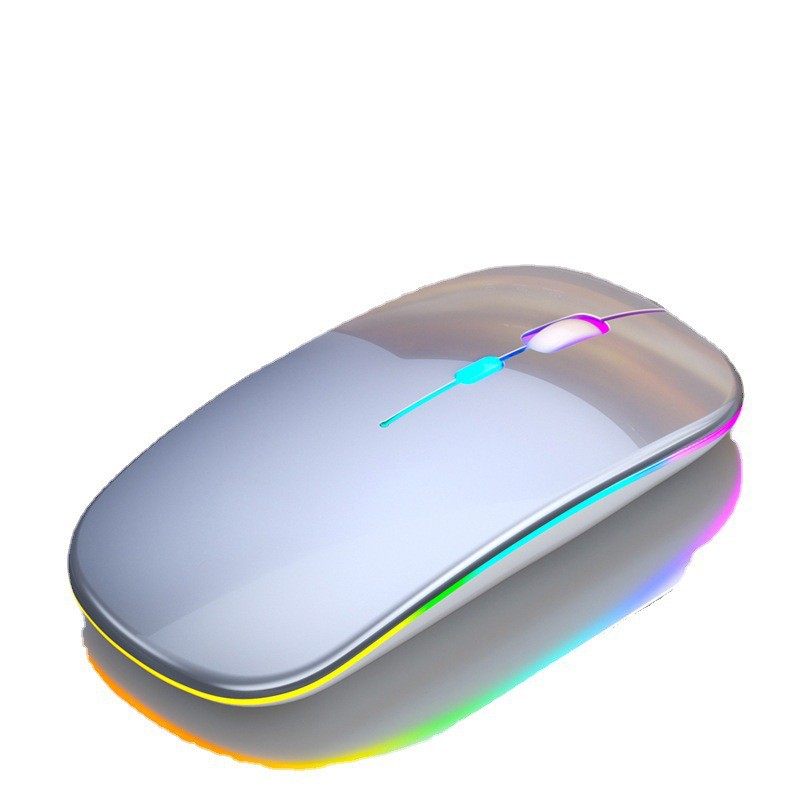 Chuột Không Dây LED Đổi Màu 2.4GHz Siêu Mỏng Chống Ồn Chuyên Dụng Văn Phòng Gaming Cho LAPTOP / Máy Tính / PC