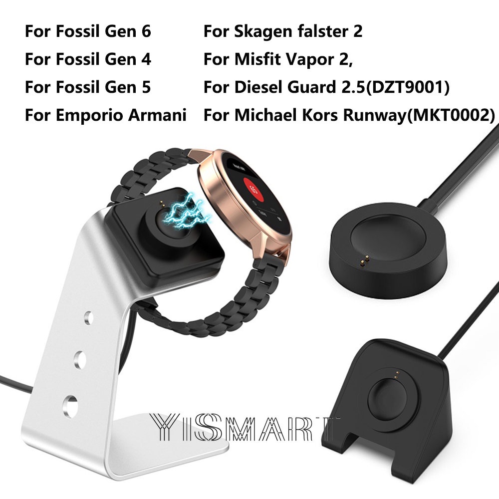 Đế Sạc Bằng Thép Không Gỉ Cho Đồng Hồ Thông Minh Fossil Gen 6 5 4 Giá Đỡ