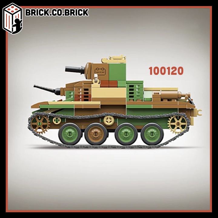 Mô hình Lắp ráp Xe Tăng Type 92 Hạng Nhẹ Quân Đội Nhật WW2 Army 100120