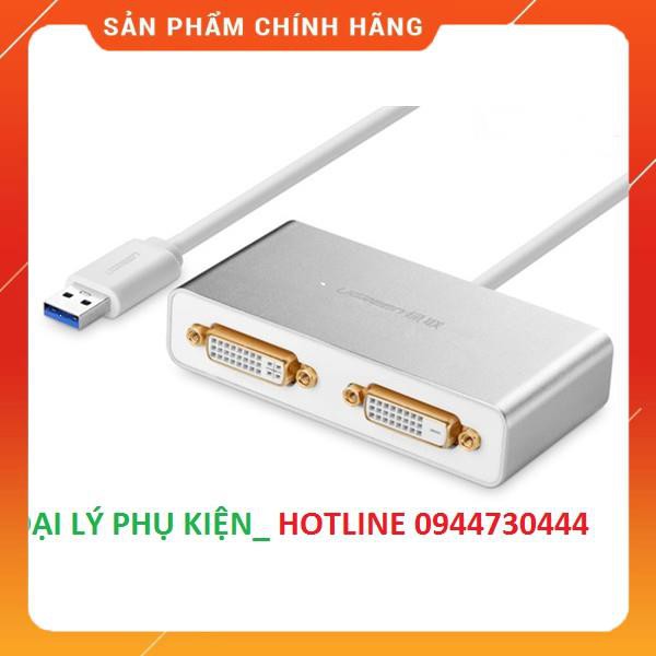 Cáp chuyển đổi USB 3.0 sang 2 cổng DVI Ugreen 40246 dailyphukien