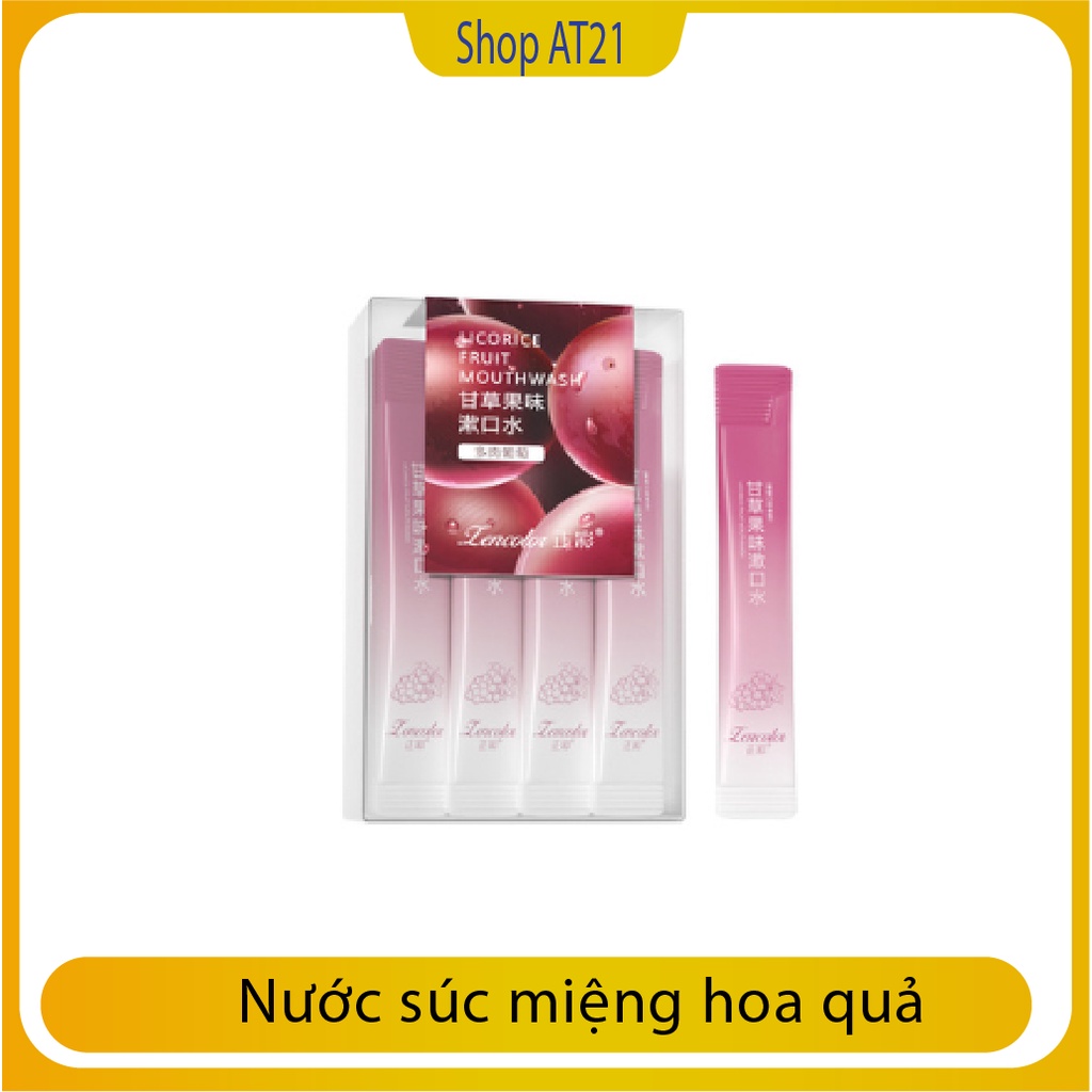 Combo 20 gói Nước súc miệng hoa quả nội địa trung, thơm miệng, nhỏ gon, dễ dàng mang theo