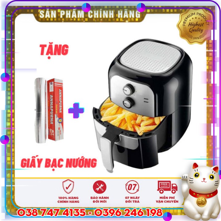 ⚡🆂🅰🅻🅴 ⚡ Nồi chiên không dầu 6L hongxin RH957 - chuẩn nội địa Trung Quốc (CAM KẾT CHẤT LƯỢNG - BẢO HÀNH 12 THÁNG)