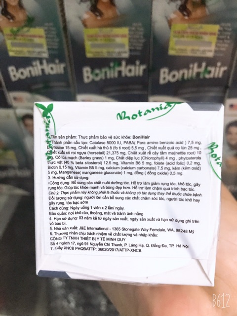 BoniHair-Hỗ Trợ Giảm  Bạc Tóc, Ngăn Rụng Tóc, Cho Tóc Dày Và Khoẻ Đẹp