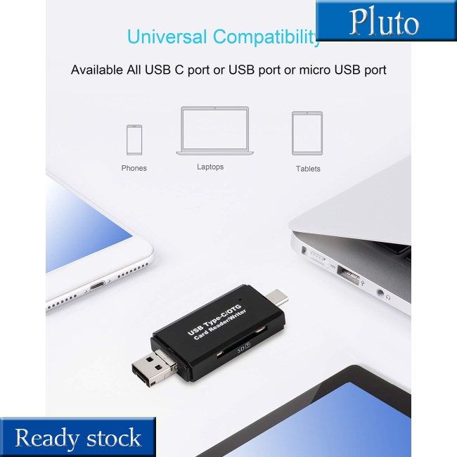 Mới Đầu đọc thẻ nhớ Micro TF C TYPE USB 2.0 Micro OTG Laptop