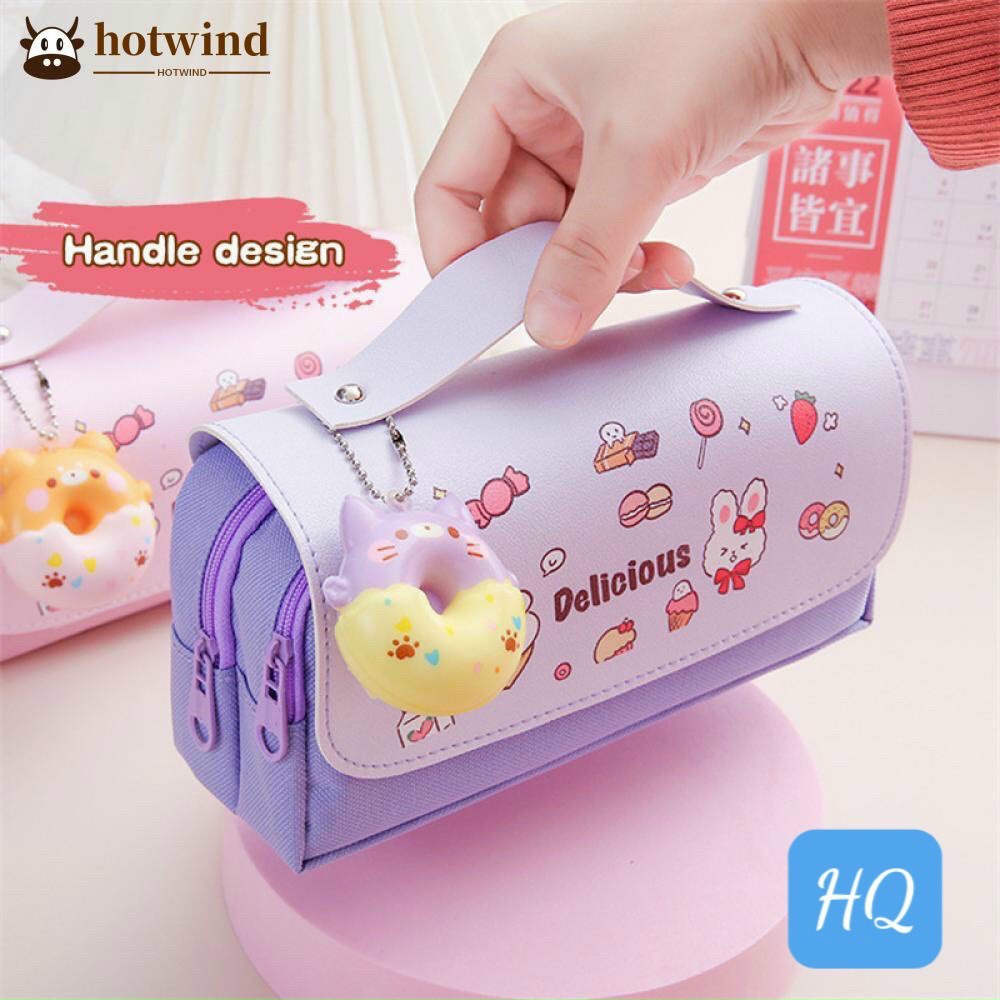 Bóp viết, hộp bút thú bông cute cho bé đi học- Kèm Squishy