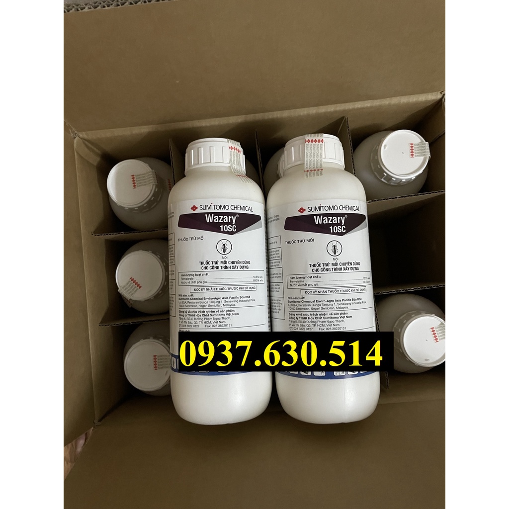 Thuốc mối ko mùi Warazy 10SC chai 1 lít - diệt phòng mối nền móng nhà và công trình lớn -