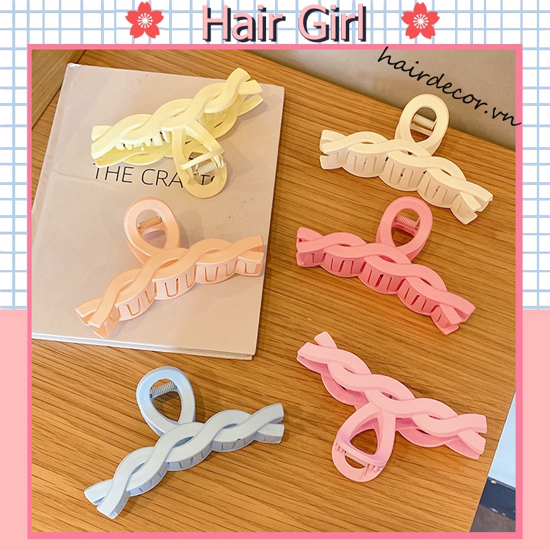 Kẹp tóc kiểu hàm cá mập tùy chọn màu sắc phong cách Hàn Quốc