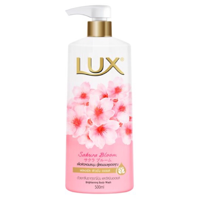 sữa tắm Lux màu hồng và tím 500ml
