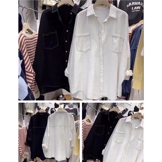 [ẢNH THẬT + VIDEO] Áo sơ mi chỉ nổi dáng oversize