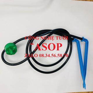 10 Bộ tưới nhỏ giọt 2 que cắm 10CM CÓ ĐẦU TƯỚI BÙ ÁP KHÔNG RỈ 4L-H