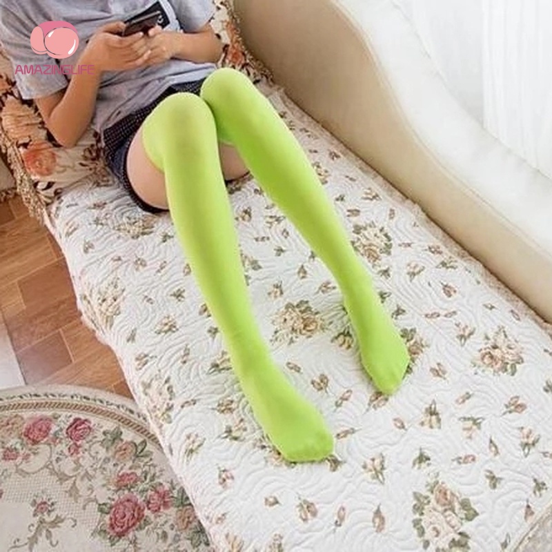 1 Đôi Tất Chân Trong Suốt Dài Qua Gối Màu Đất Phong Cách Lolita Nhật Bản Gợi Cảm