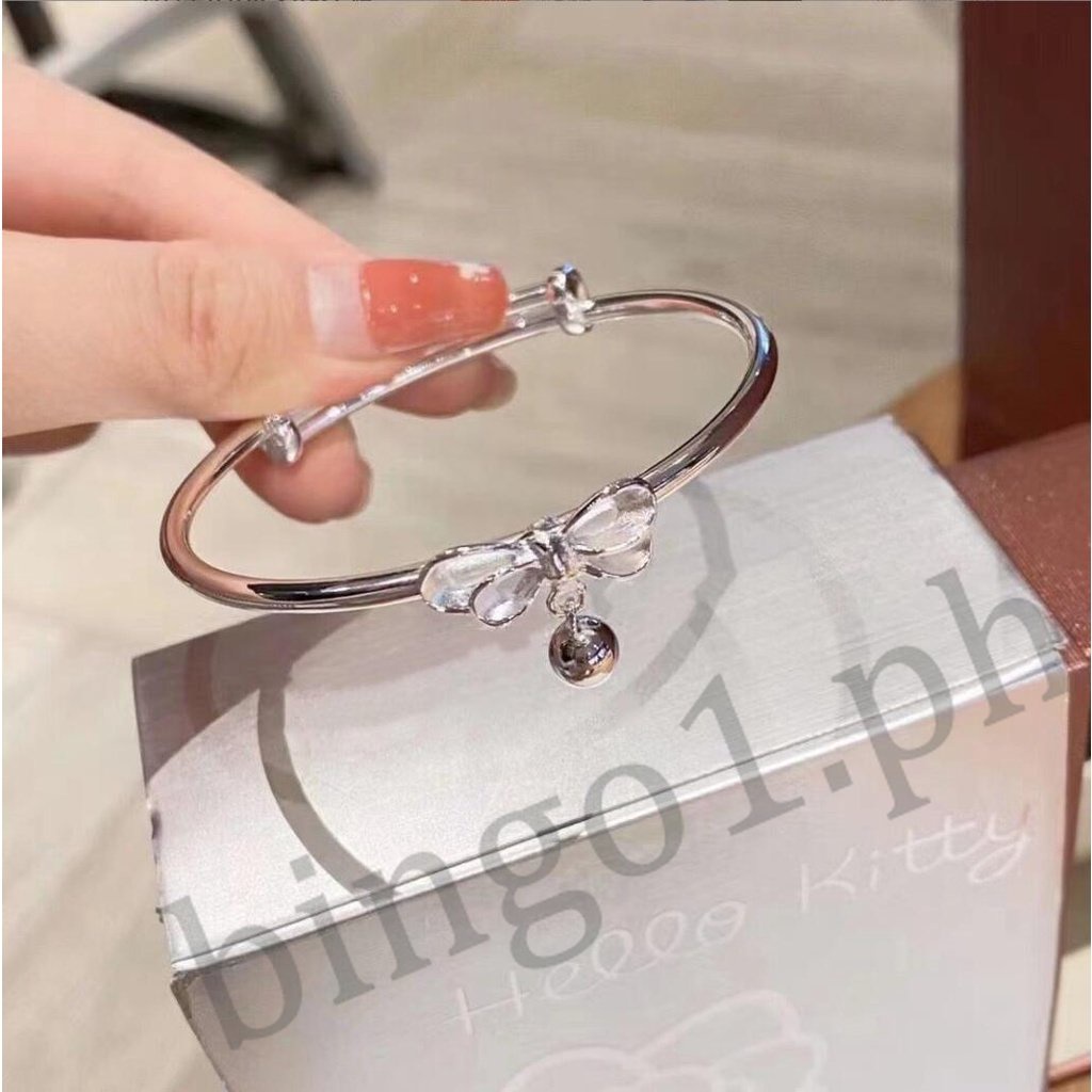 Vòng Tay Bạc Phối Nơ Thời Trang Cho Nữ