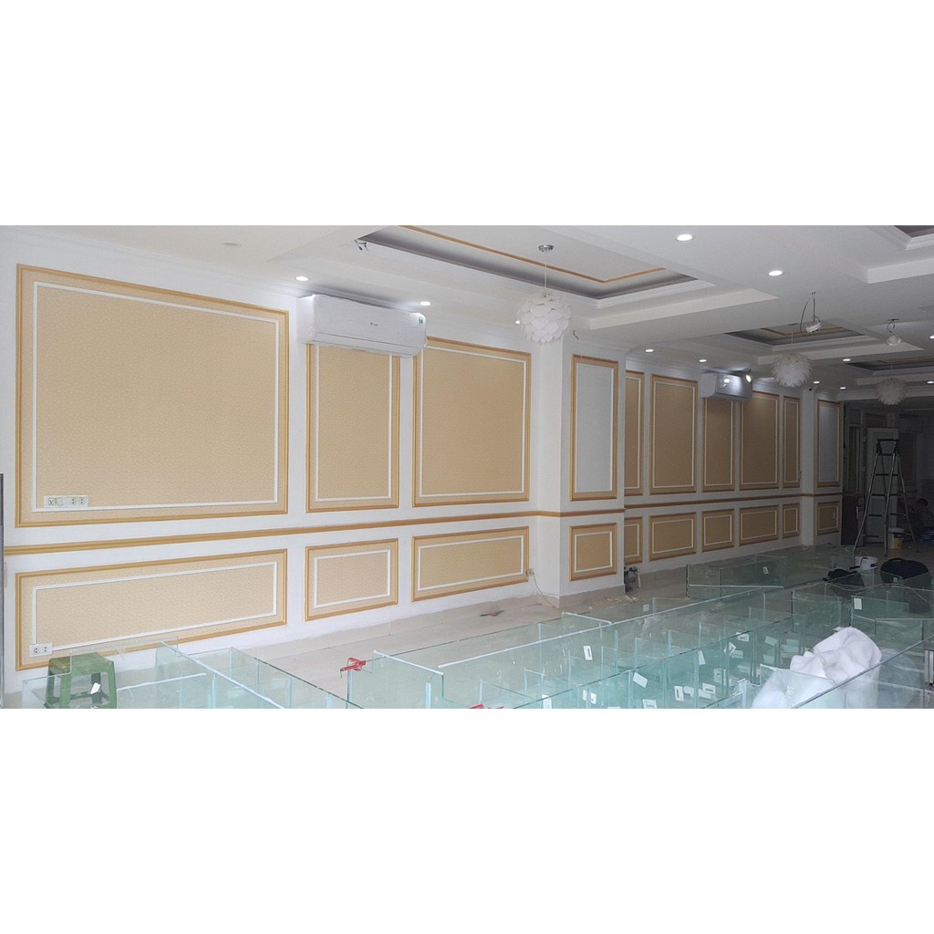 Phào chỉ PU chỉ cân 4cm trang trí trần tường sơn nhiều màu, trang trí nội thất rẻ đẹp, đễ lắp đặt, 1 thanh dài 1.2m