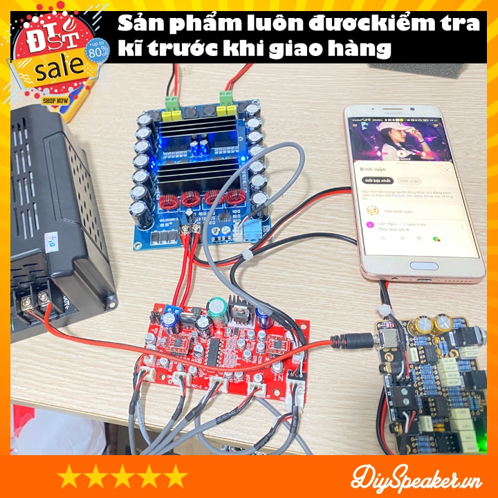 Mạch echo karaoke PT2399 liền music OP275 12V AC DC cho loa kéo - Bản cao cấp