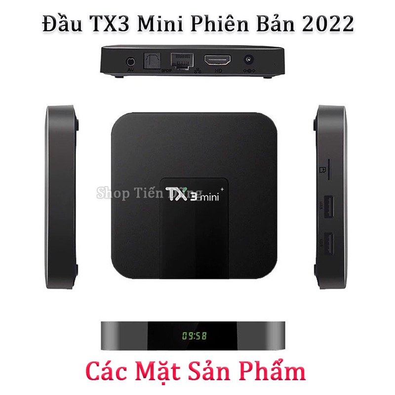 Đầu Android tv box TX3 Mini Plus Nâng Cấp Có RAM 2G + S905W2, Rom 16G, wifi 2.4gh, sủ dụng phân mền ATV 11 bản 2022