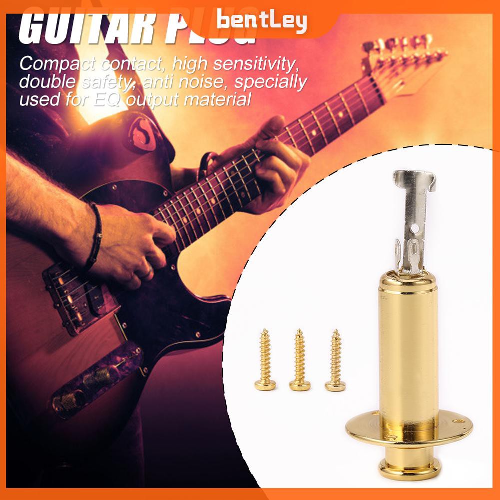 Phích Cắm Jack Cắm Đàn Guitar Điện Bằng Đồng Thau 6.35mm