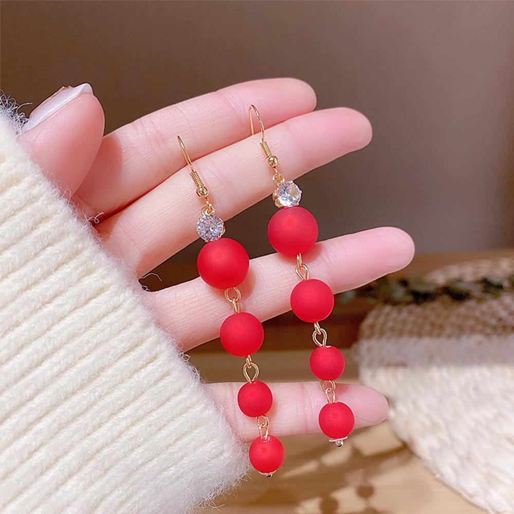 Bông Tai Dáng Dài Phối Tua Rua Thời Trang Cho Nữ