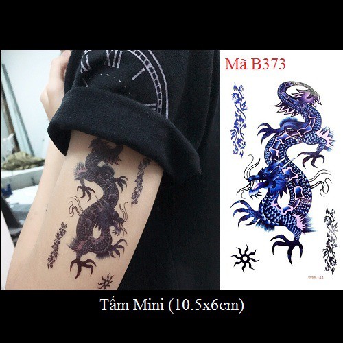 Xăm dán Tattoo rồng B373