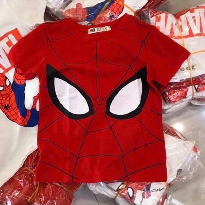 SET 2 CHIẾC ÁO ĐỎ HÌNH SPIDER MEN CHO BÉ