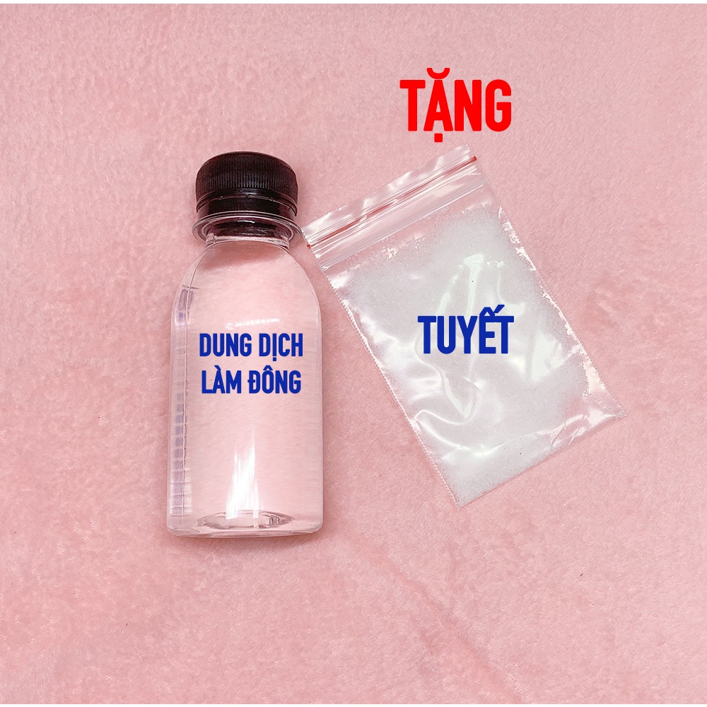 Dung Dịch Làm Đông Slime Activator 110ml - Tặng Kèm Tuyết Nhân Tạo 5gram - Đóng Chai Nguyên Liệu Làm Slime