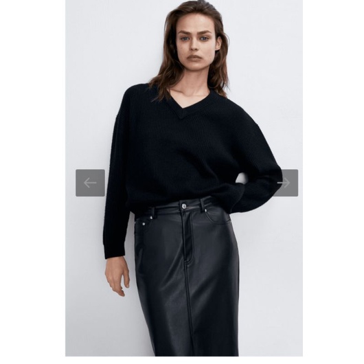 Chân váy Da Zara Authentic sz Xs