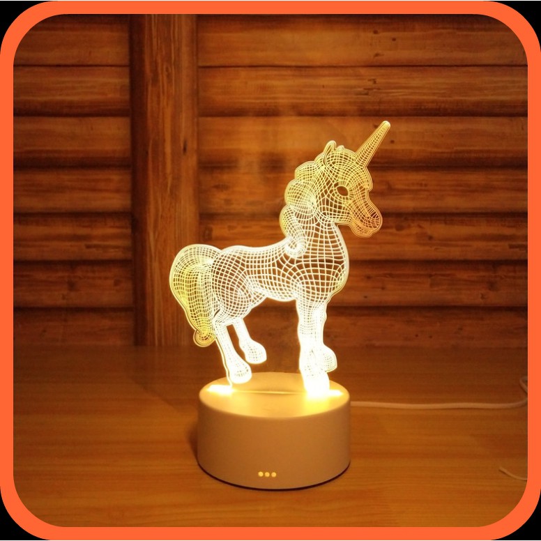 HỘP QUÀ ĐÈN PHÒNG NGỦ đẹp - Kỳ Lân Thần Thoại 3D - quà tặng trang trí vô cùng ý nghĩa