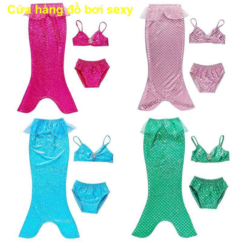 Đồ bơi mùa hè bé gái nàng tiên cá bộ bikini trẻ em đuôi