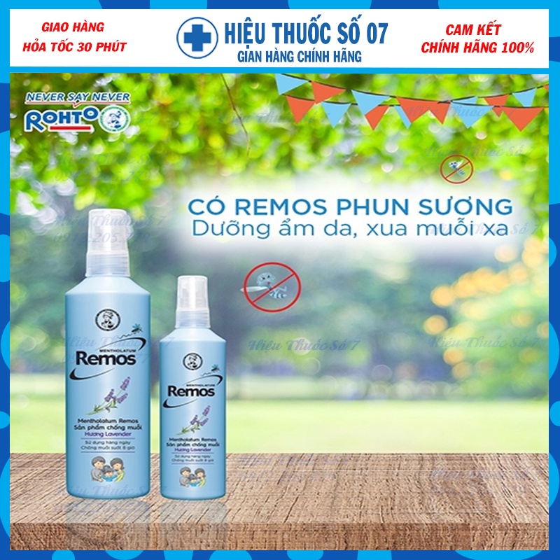 Xịt chống muỗi Remos Mentholatum chai 60ml - 150ml