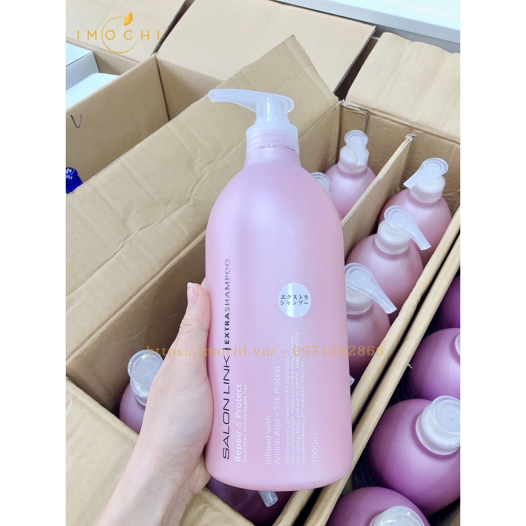 Bộ Dầu Gội Xả Salon Link Extra Không Silicon Phục Hồi Tóc Nhật Bản 1000ml