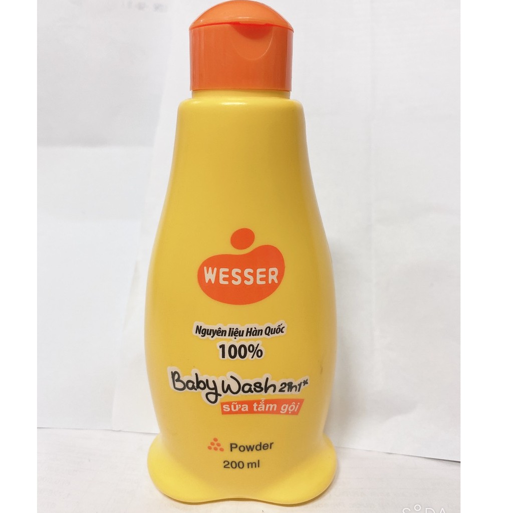 Sữa tắm gội werser 100ml , 200 ml cho em bé