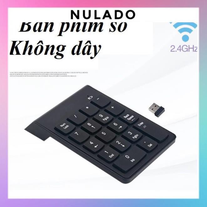 Bàn phím số rời không dây Wireless 2.4 GHz cho Laptop Máy tính Numpad K07 NULADO