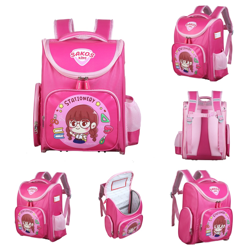 Balo Học Sinh Thời Trang SAKOS KID FELIX - Họa Tiết Dễ Thương, Siêu Nhẹ, Chống Gù, Bảo Vệ Đôi Vai Và Cột Sống Của Trẻ