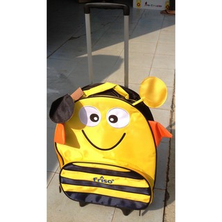 vali kéo vải dù ong vàng Friso cho bé du lịch cùng gia đình V474