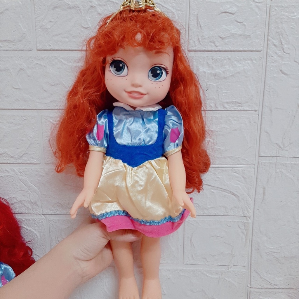 {xã lỗ) Búp Bê 35 cm Công Chúa mắt thủy tinh body máy biết nói, hát - 14 inch Princess Toddler doll
