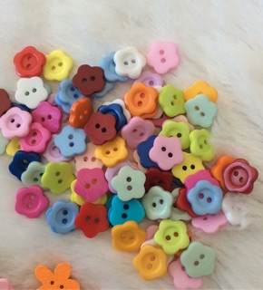 Set 10 cúc hoa trang trí sách vải