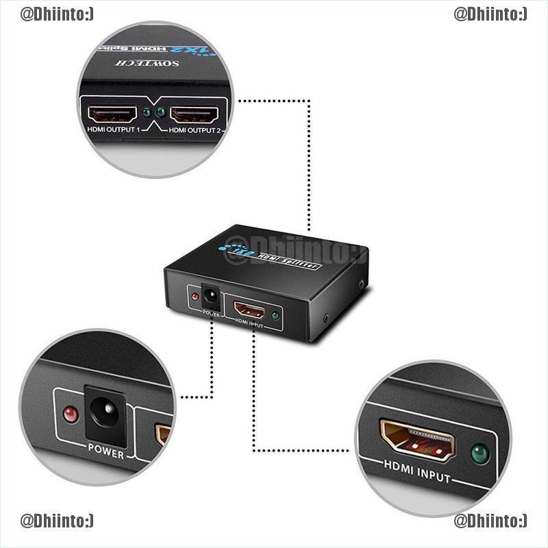 Bộ Chia Cổng Hdmi V1.4d View 4k 3d 1080p 1 Ra 2 Đầu Cắm Us