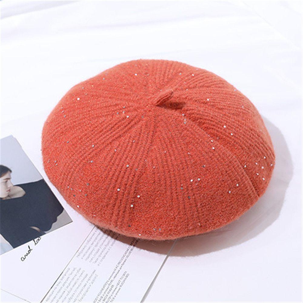 FOREVER Mũ Beret Dệt Kim Phong Cách Retro Cho Nữ