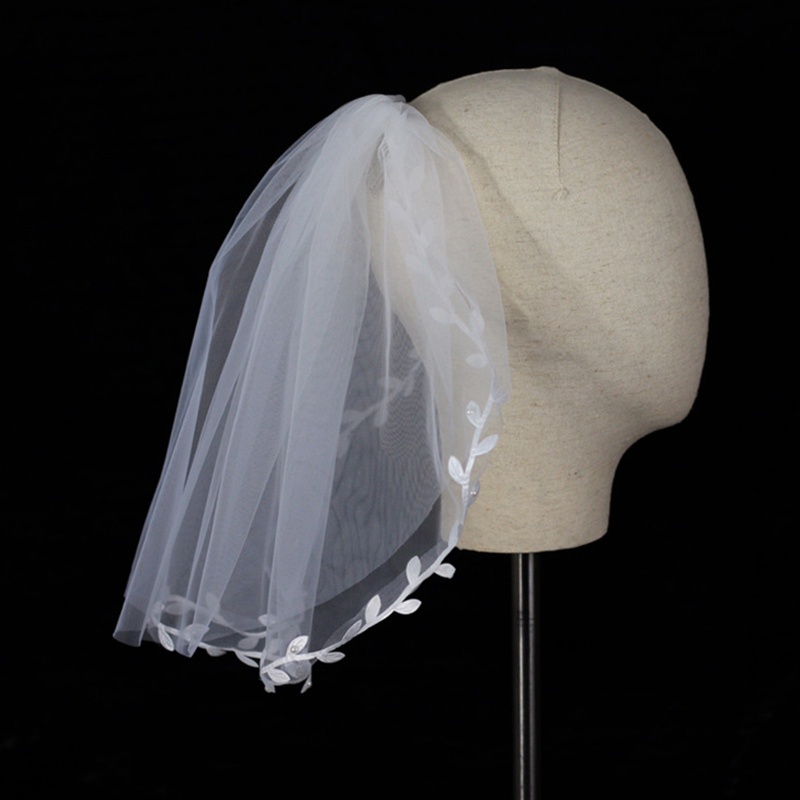 Mạng Che Mặt 2 Tầng Kèm Lược Cho Cô Dâu 14-6 Tuổi