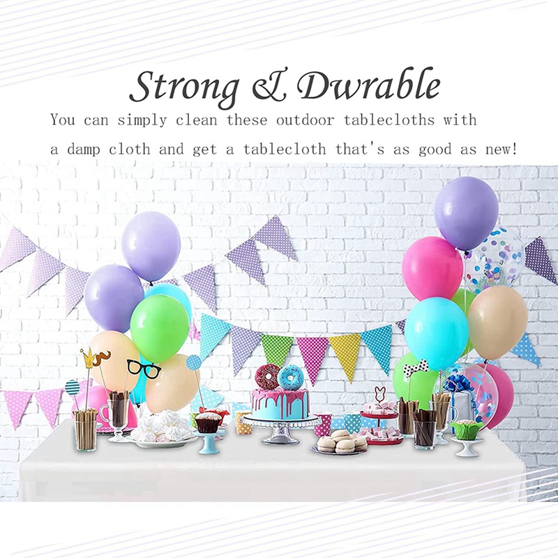 Set 5 Khăn Trải Bàn Hình Chữ Nhật 137X274cm Dùng Một Lần Cho Tiệc Tùng / Dã Ngoại