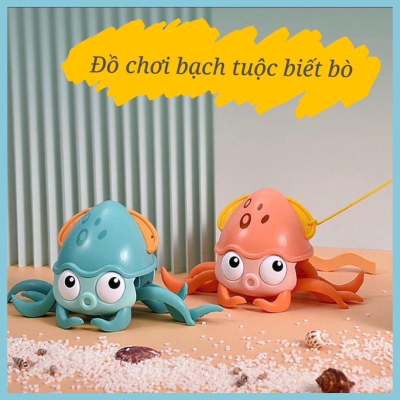 Đồ chơi bạch tuộc biết bò ngộ nghĩnh biết bơi lội dắt đi chơi cho bé trai bé gái