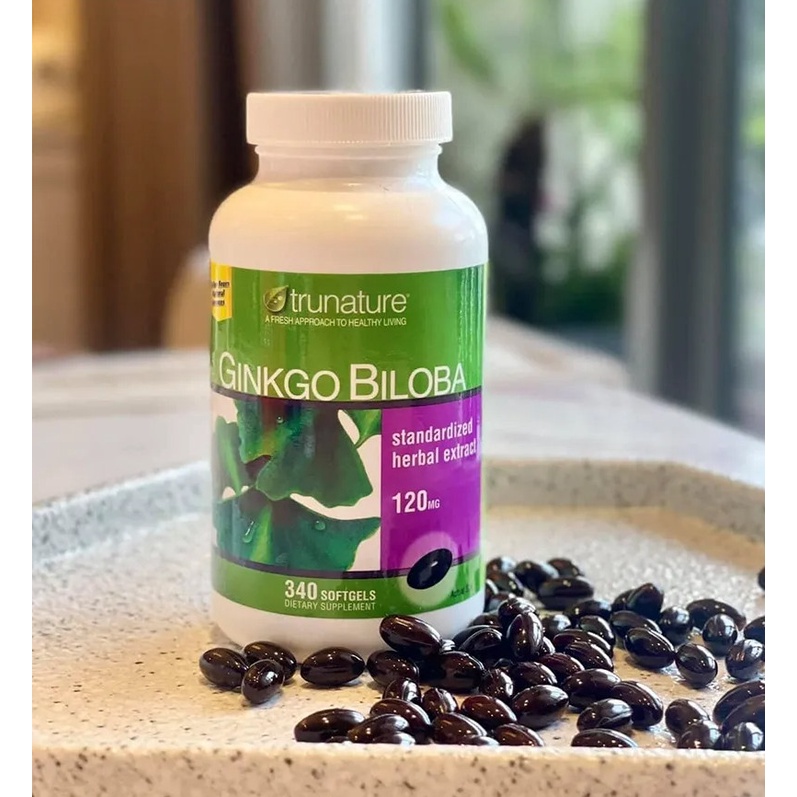 Bổ Não Mỹ Trunature Ginkgo Biloba 120mg 340 Viên - Chính Hãng Mỹ