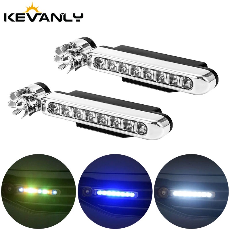 1 Dải Đèn Led Chạy Ban Ngày Trang Trí Xe Hơi / Xe Máy Chạy Ban Ngày Chạy Bằng Năng Lượng Gió RGB